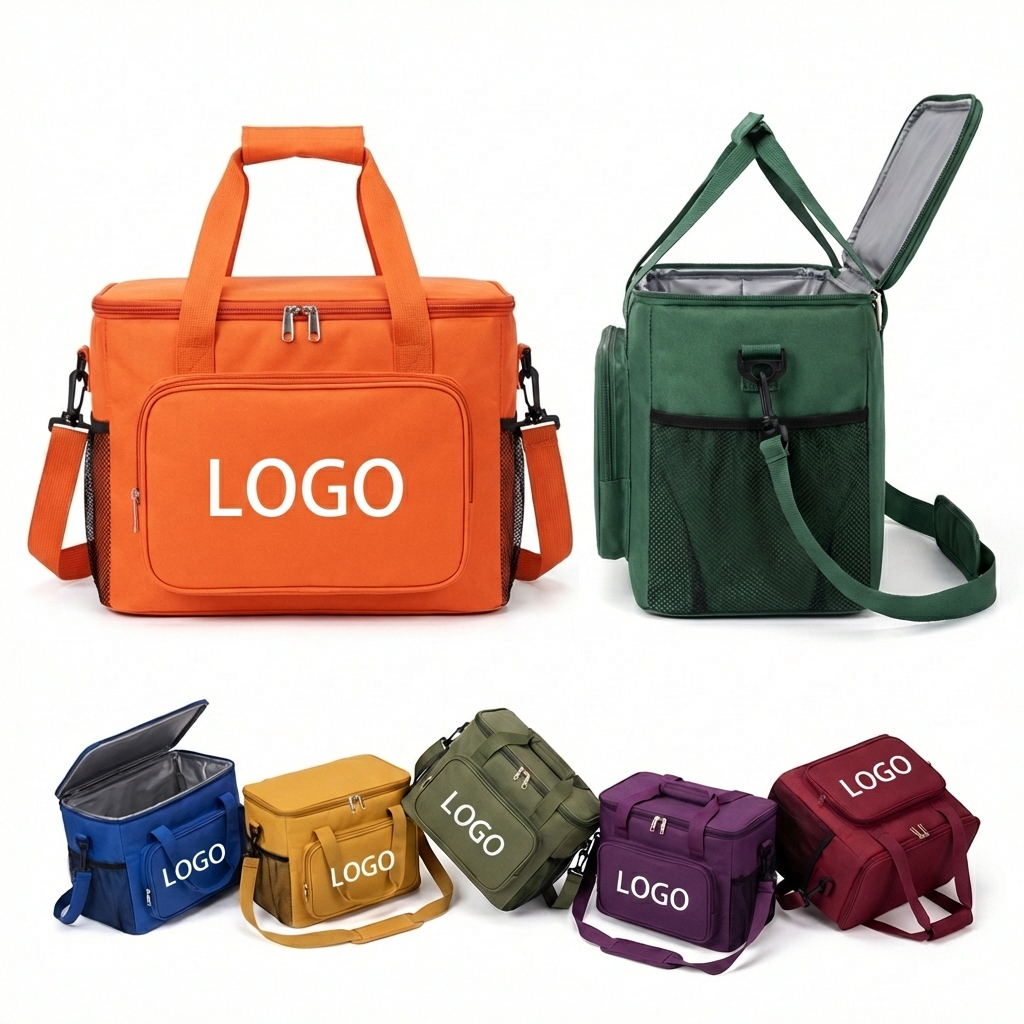 Multi-Compartment Insulated Cooler Bag with Adjustable Shoulder Strap