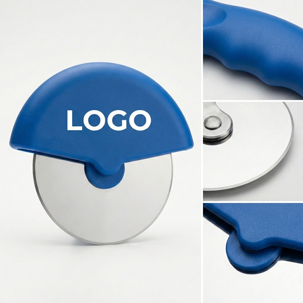 Precision Rolling Circular Pizza Cutter with Protective Blade Guard