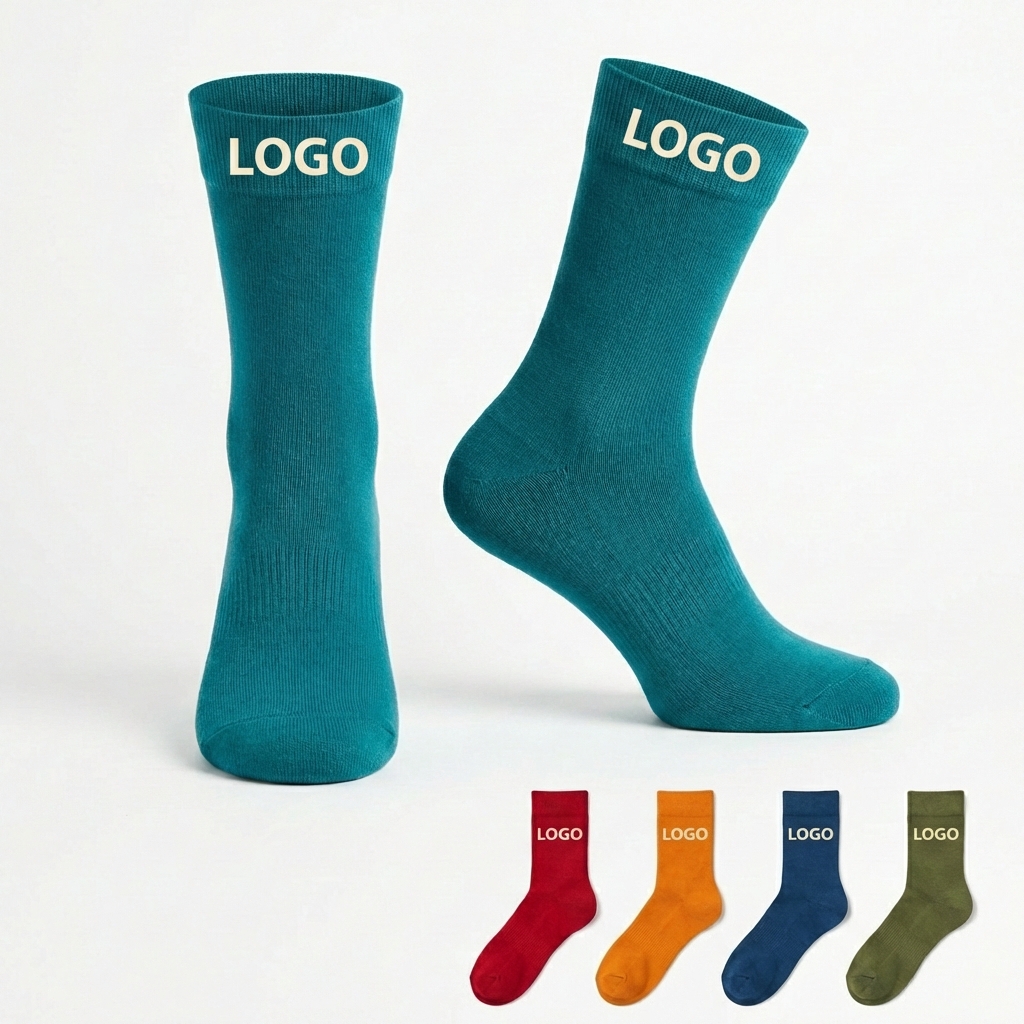 Premium Moisture-Wicking Cotton Blend Crew Socks