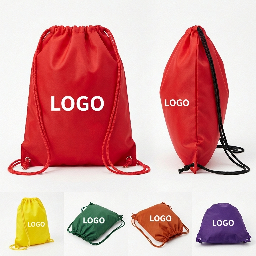 Durable Water-Resistant Polyester Cinch-Top Sackpack