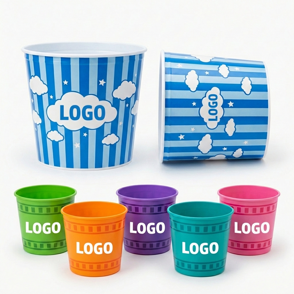 Cinema Theme Snack Container Ensemble - Jumbo Tubs and Individual Cups