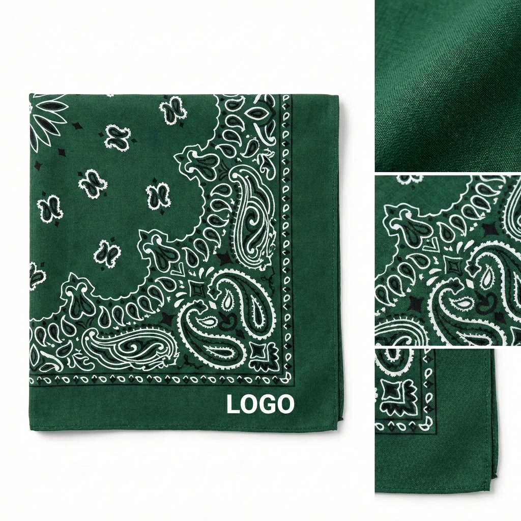 Vibrant Paisley Patterned Bandana: Multi-Functional Square Scarf