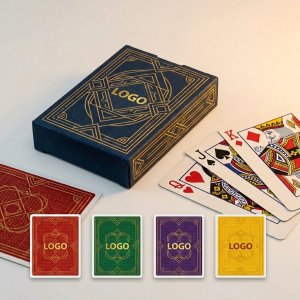 Professional Art Deco Geometric Playing Card Deck with Matching Tuck Box