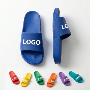 Lightweight Molded PVC Slide Sandals with Non-Slip Grip
