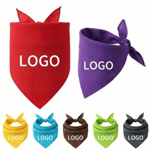 Breathable Cotton Pet Bandana for Brand Promotions