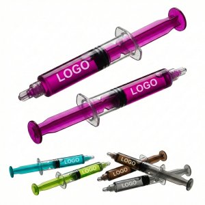Novelty Syringe-Shaped Retractable Ballpoint Pen Set